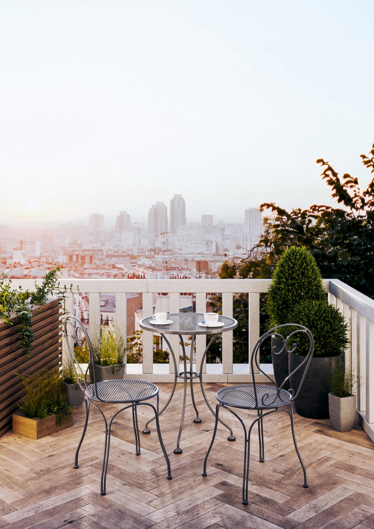 Ambientebild Royal Garden Caffeo Bistroset Streckmetall