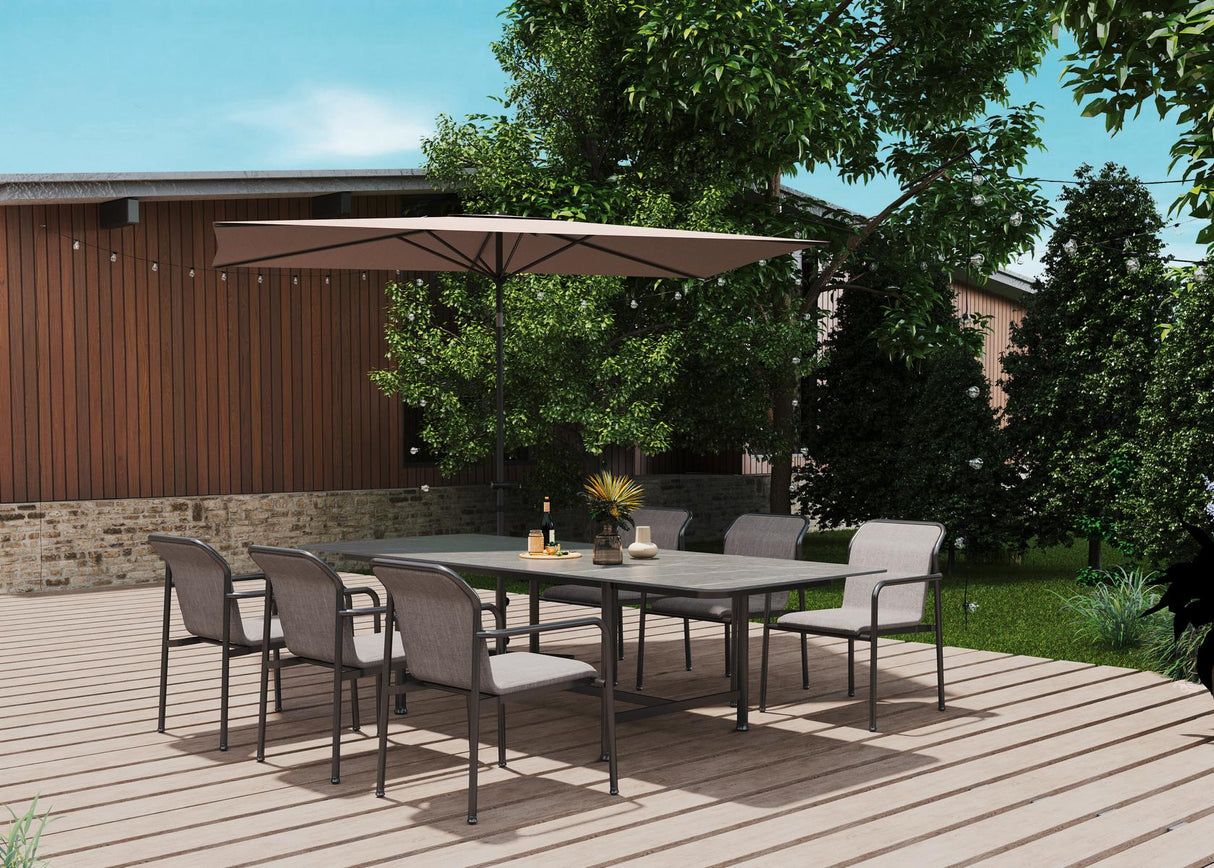 Ambientebild von Royal Garden Royal Cico XL Gartentisch 270x110 cm Fairstone-Keramik