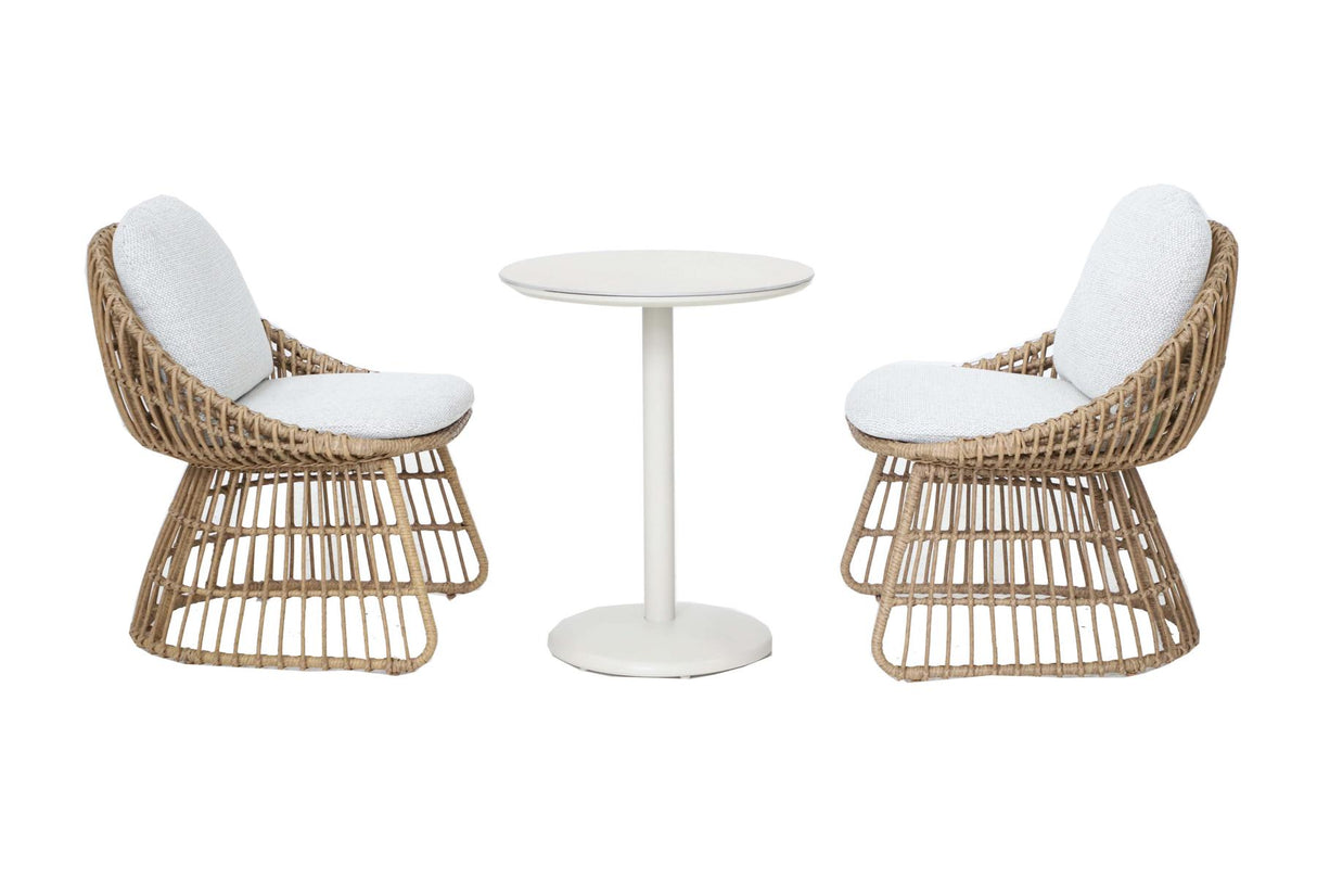 Royal Garden Norden Balkonset 3-teilig mit 2 Stühlen & rundem Tisch Ø60 cm