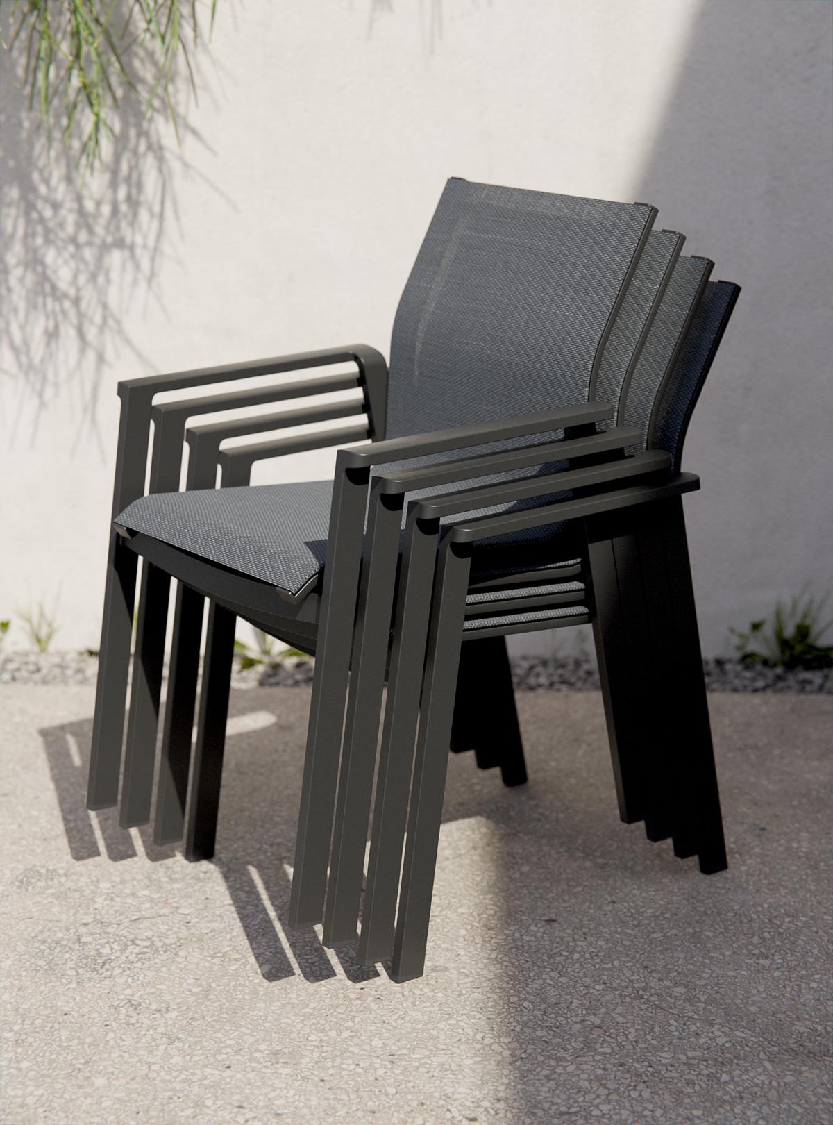 gestapelt Royal Garden Focosa stapelbarer Gartenstuhl