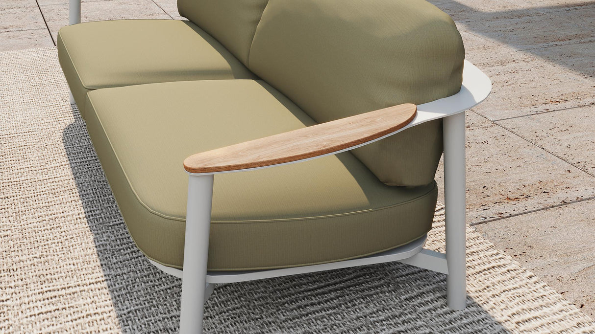 Armlehne Teakholz Royal Garden Royal Kemo Gartenlounge Set 4-tlg Sunbrella Teakholz