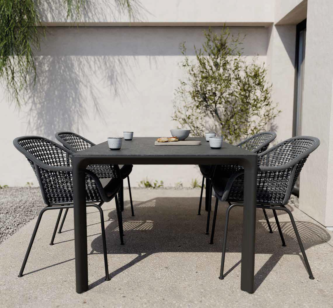 Ambientebild Royal Garden Pulse Rope Garten-Esstischstuhl Anthrazit