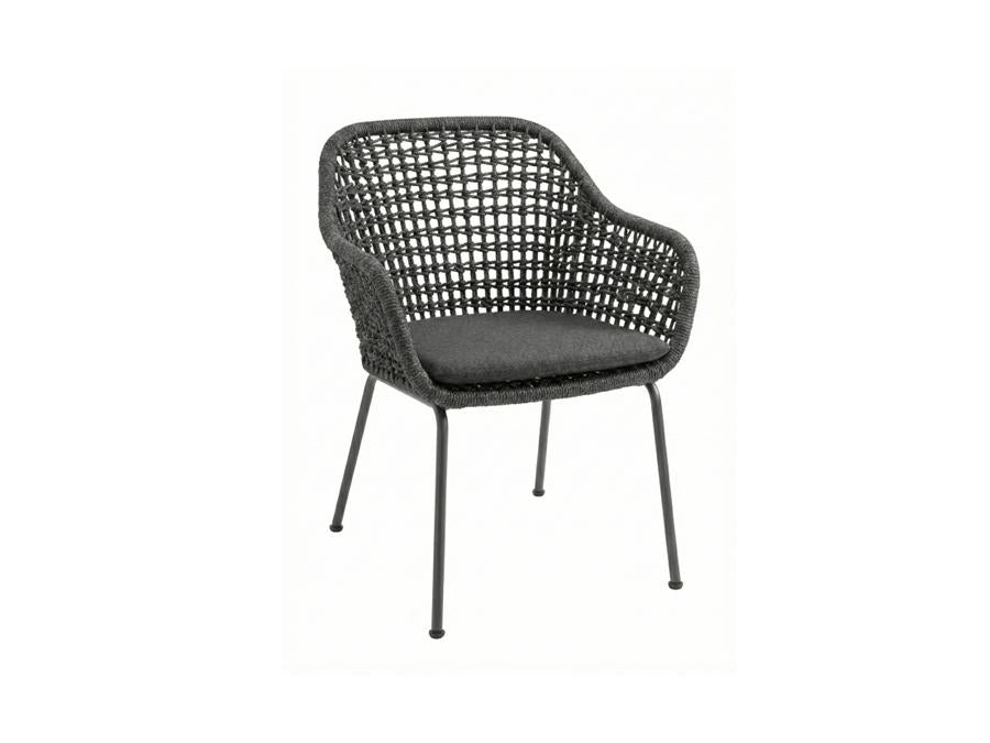 Royal Garden Pulse Rope Garten-Esstischstuhl Anthrazit