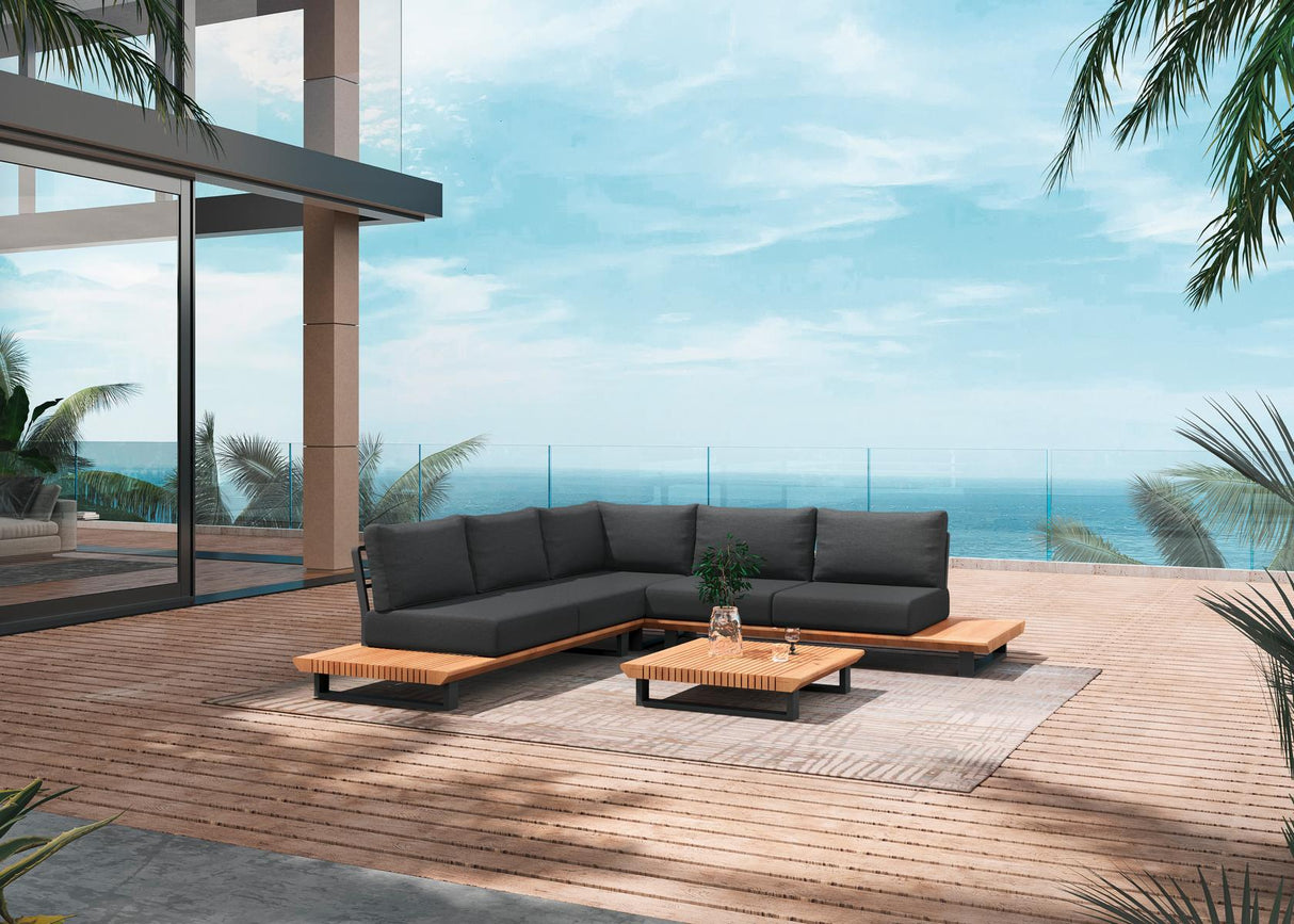 Ambientebild von Royal Garden Royal Basso Gartenlounge Set Ecklounge Teak