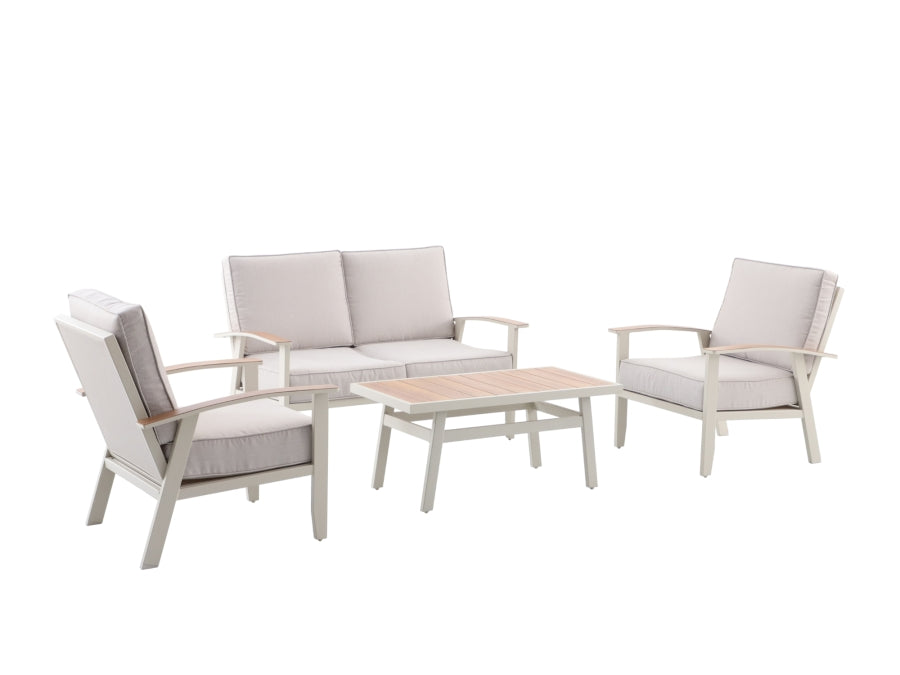 creador Berlin 4-teiliges Gartenloungeset aus Aluminium und Polytex