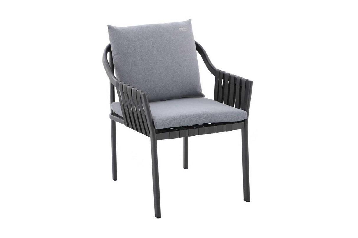 MWH Patro Gartenstuhl stapelbar Seilgeflecht Anthrazit