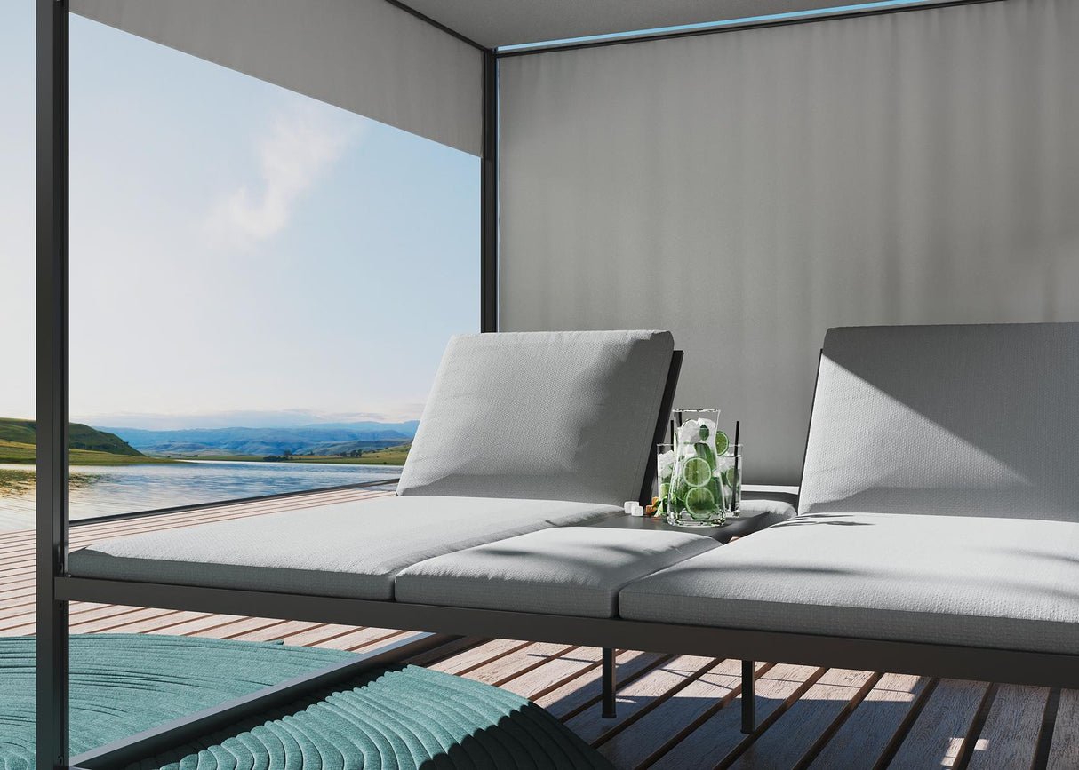 Detailbild Hubtisch MWH Cubico Daybed Gartenbett 200x200x200 cm