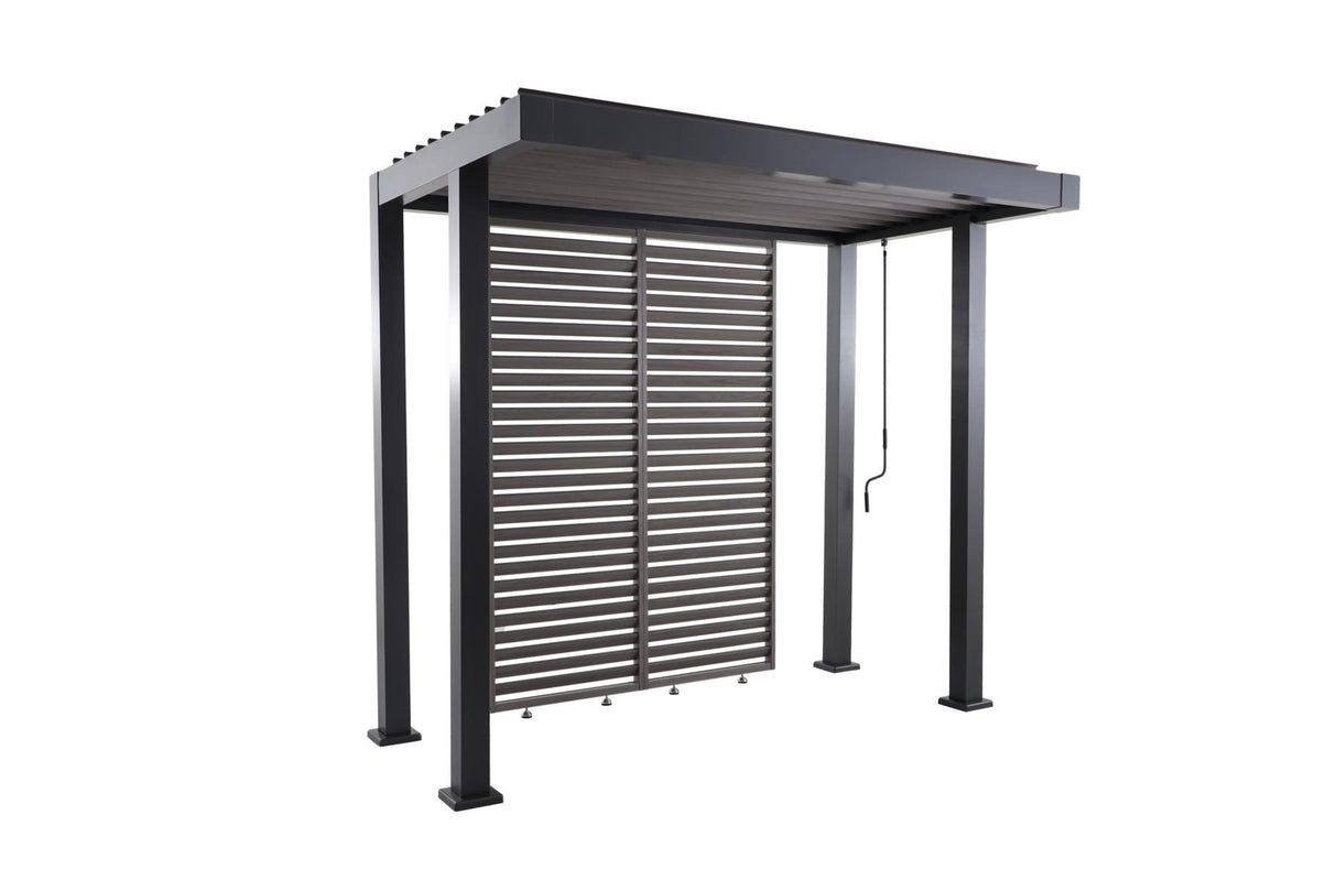 MWH Grillzebo Grill Pergola mit Lamellenwand