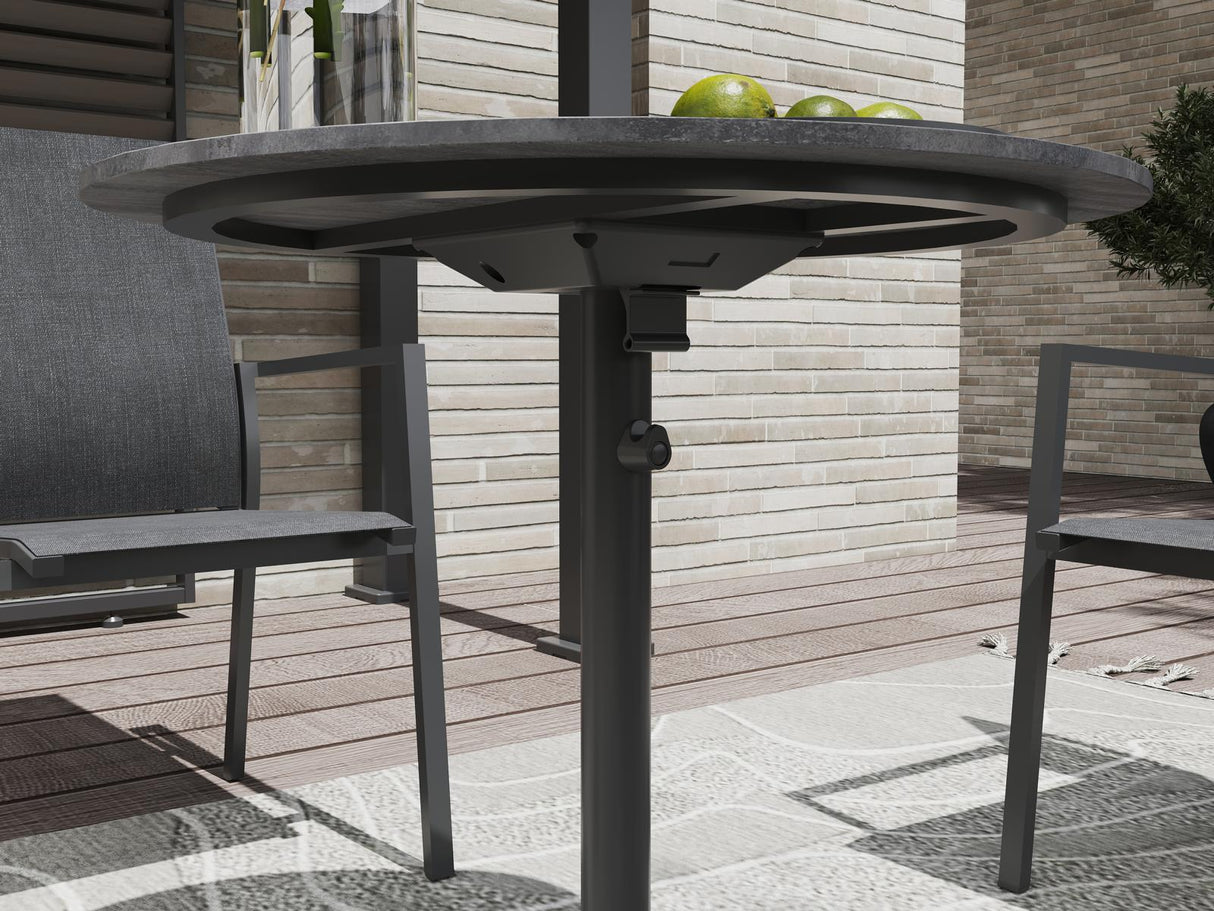 Klappsystem MWH Flip 70 klappbarer Gartentisch rund