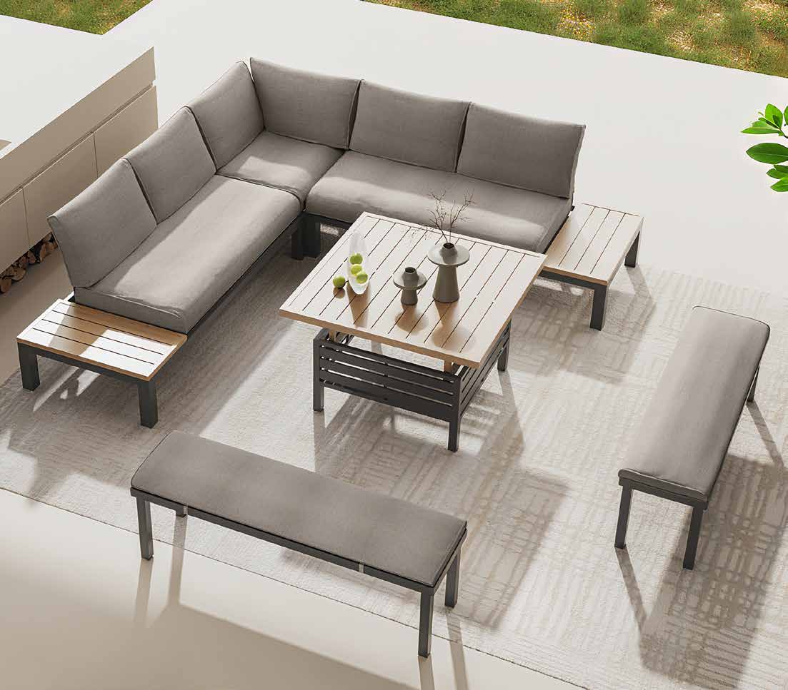 Draufsicht creador Lanza Gartenlounge Set Dining Lounge
