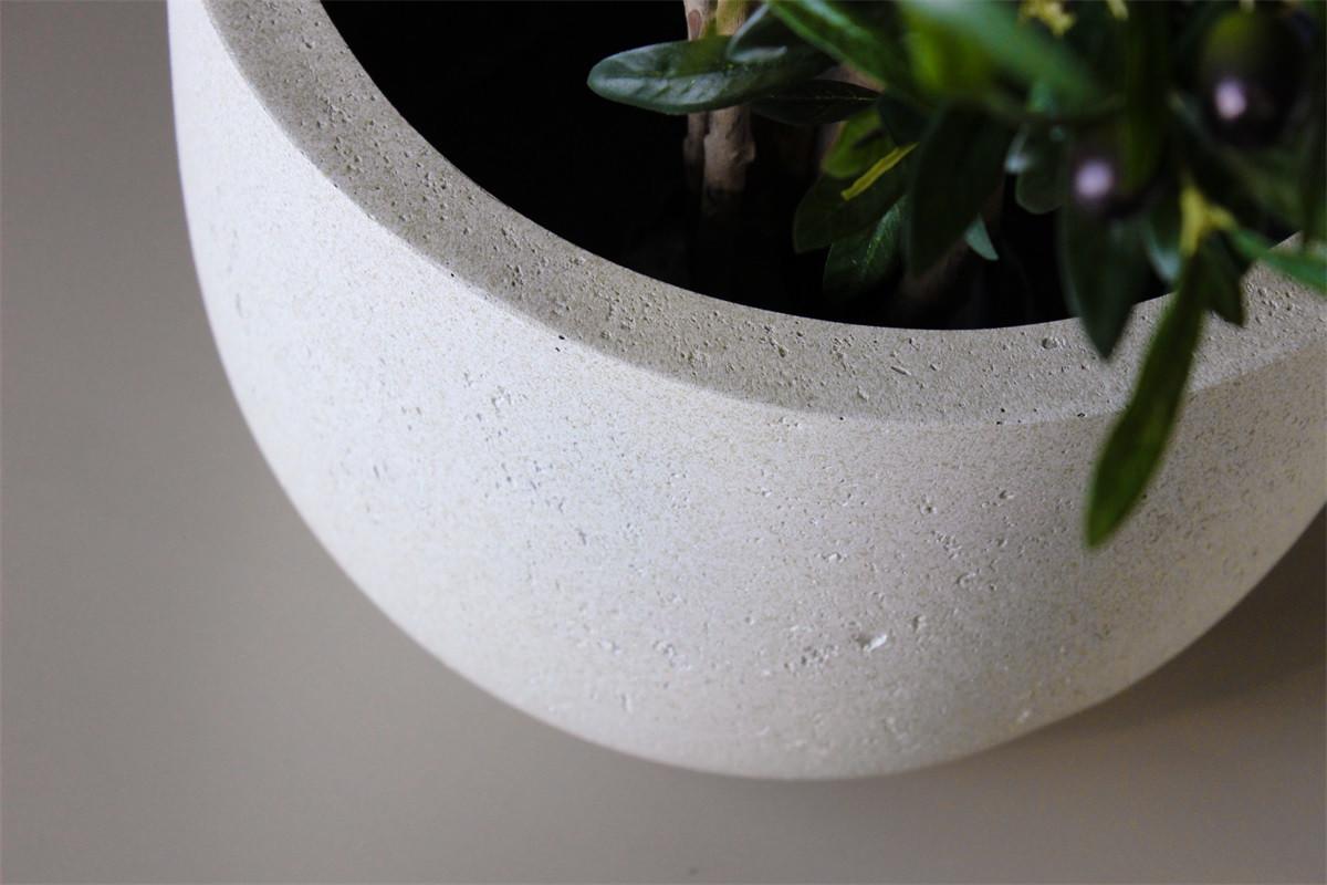 Detail Luca Lifestyle Grigio New Egg Pot Low Pflanzentopf Antik Weiß