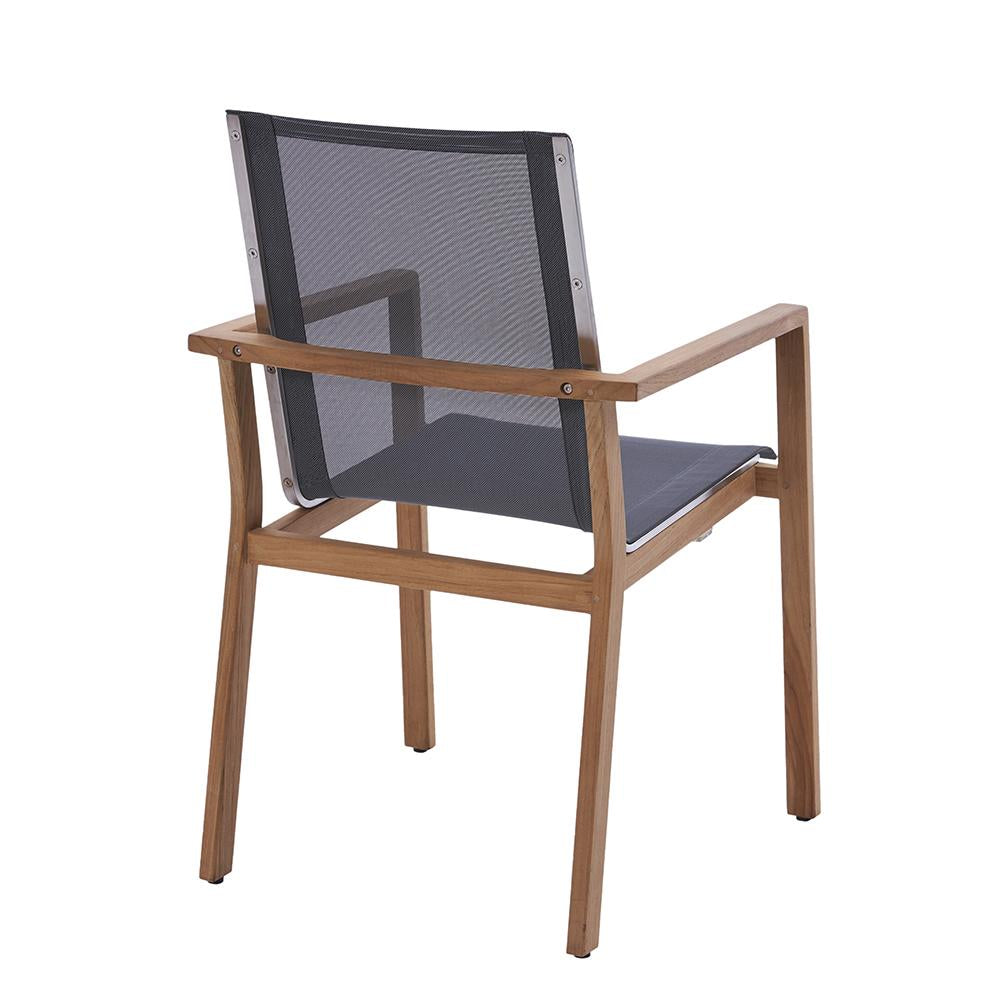 Rückenbild Diamond Garden Venedig Stapelstuhl Teak Gartenstuhl