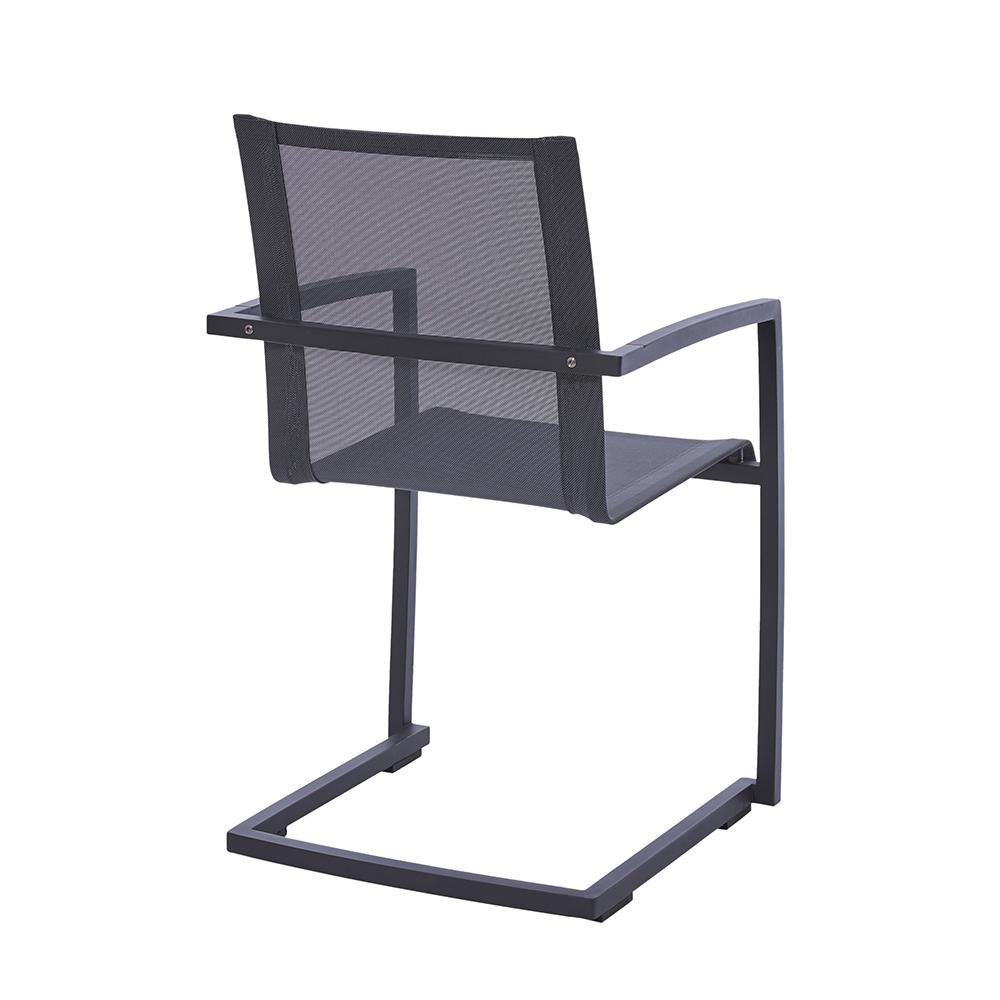 Rückenansicht Diamond Garden Valencia Swingstuhl Schwarz