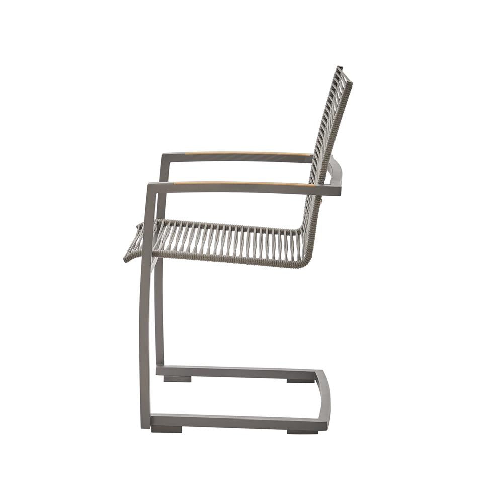 Seitenbild Diamond Garden Valencia Swingstuhl Teakholz-Armlehne Rope