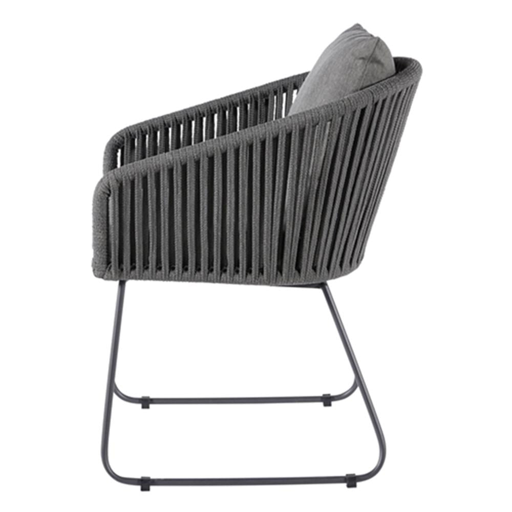 Seitenbild Diamond Garden Kos Gartenstuhl Edelstahl Rope Dunkelgrau