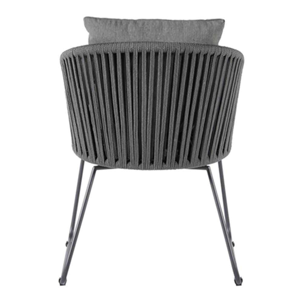 Rückenbild Diamond Garden Kos Gartenstuhl Edelstahl Rope Dunkelgrau