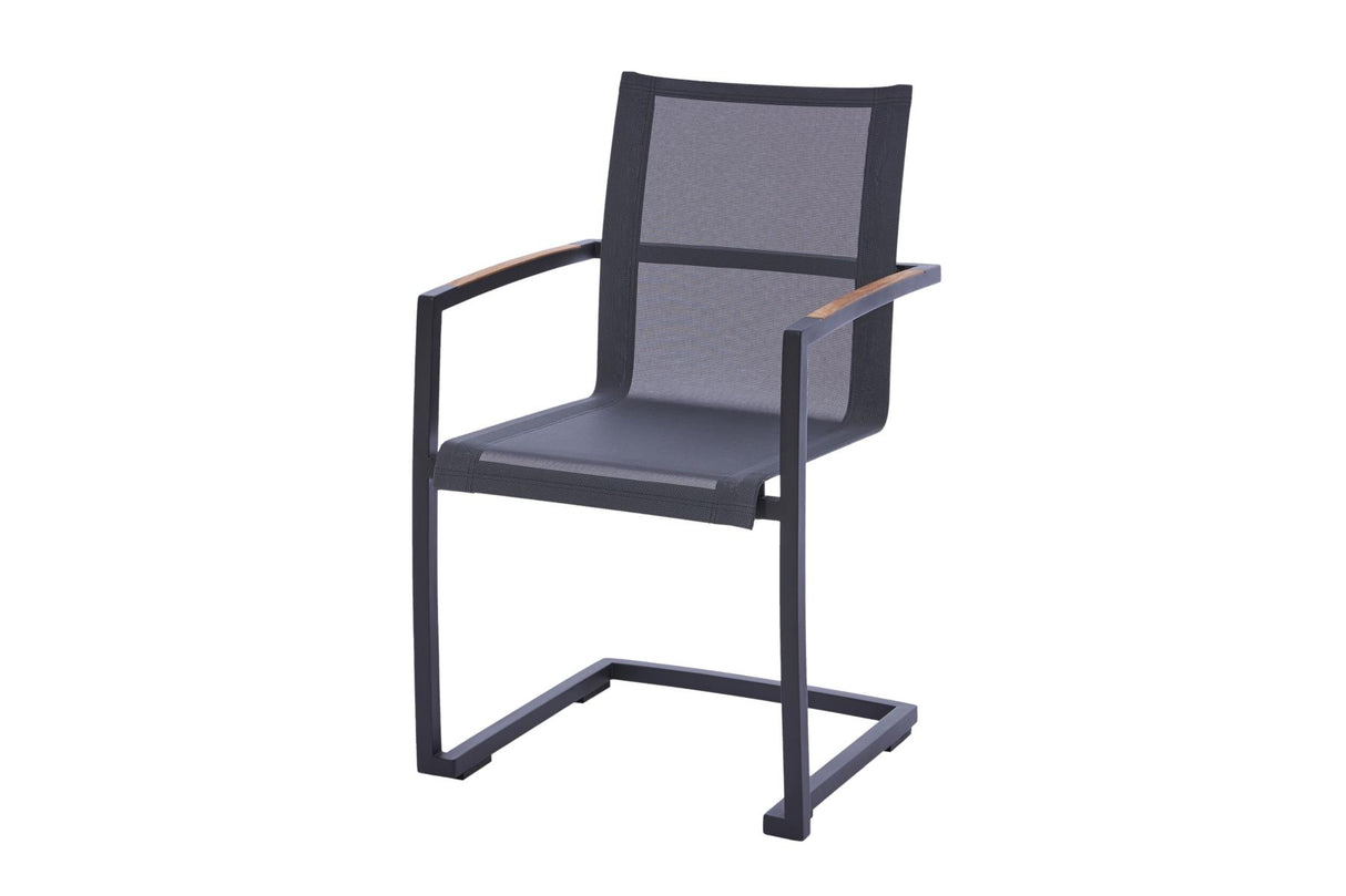 Diamond Garden Valencia Swingstuhl Teakholz Schwarz