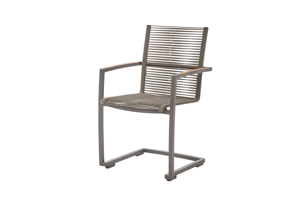 Diamond Garden Valencia Swingstuhl Teakholz-Armlehne Rope