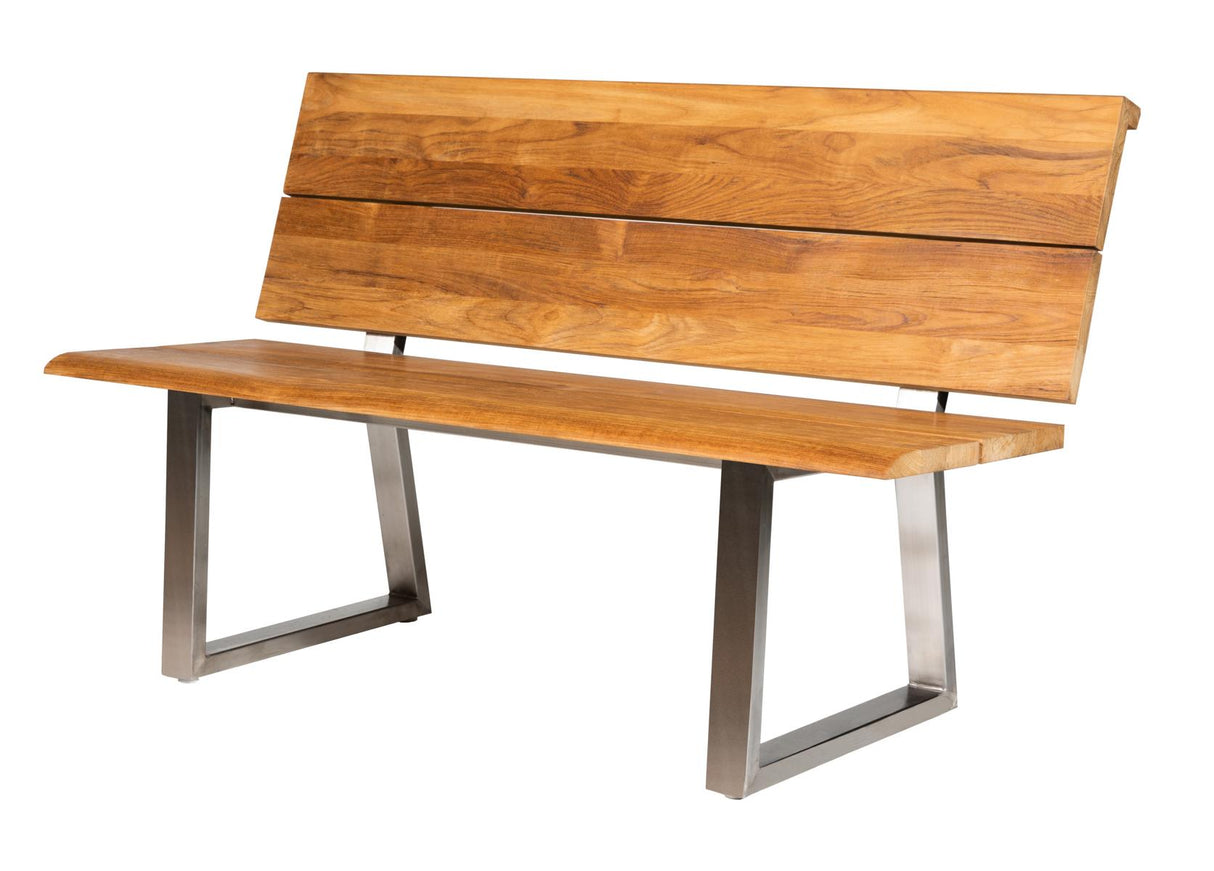 Diamond Garden Pisa Bank Gartenbank Edelstahl/Teak 140 cm