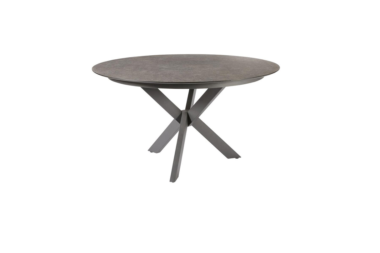 Diamond Garden Lyon runder Gartentisch Limestone 138 cm