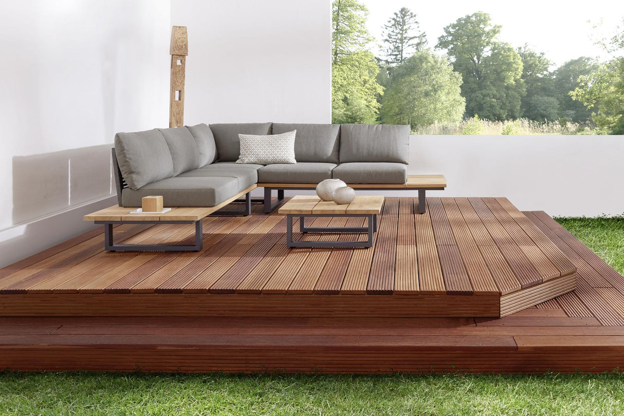 Ambientebild Diamond Garden Faro Lounge-Set aus recyceltem Teak & Aluminium