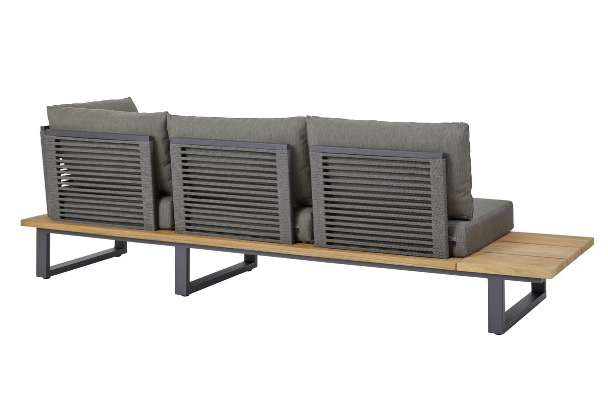Rückseite Diamond Garden Faro Lounge-Set aus recyceltem Teak & Aluminium