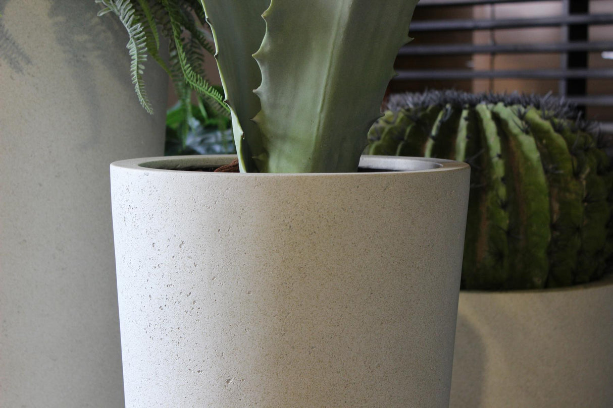Detail Oberseite Luca Lifestyle Grigio Vase Antik Weiß 36x68 cm