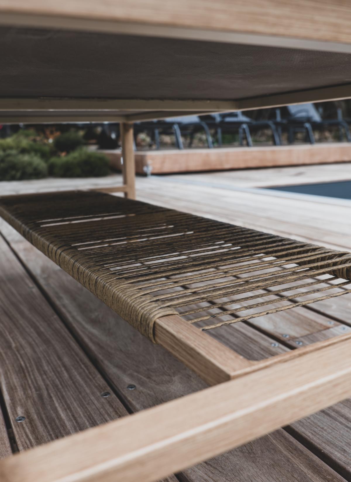 Wicker unterhalb Loungetischcreador Kanto Gartenlounge-Set 4-teilig aus Aluminium mit Fairstone-Tisch