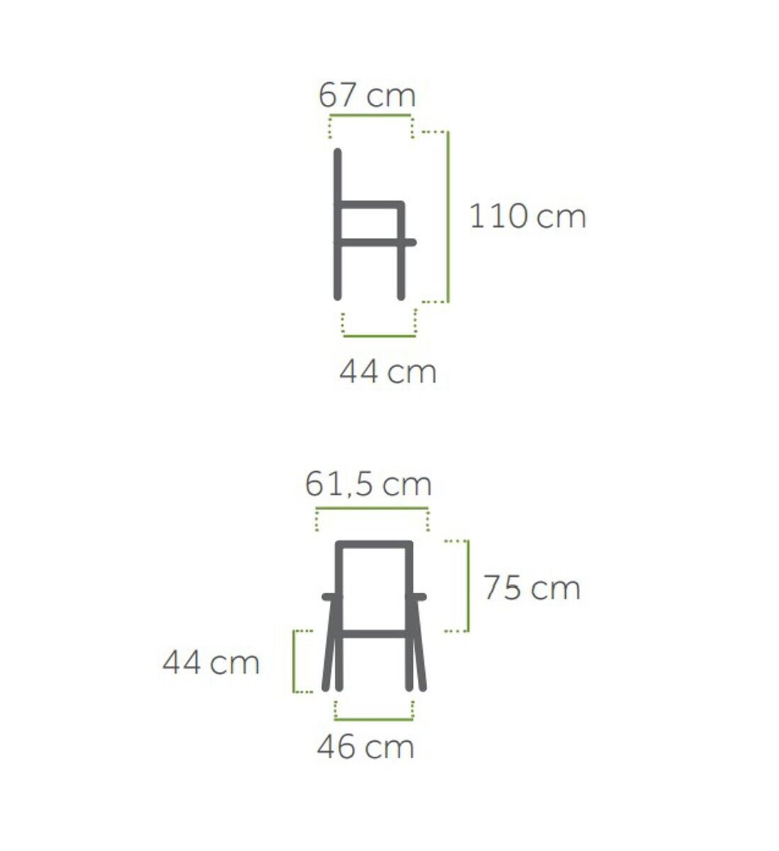 Maße Stapelsessel Widoo