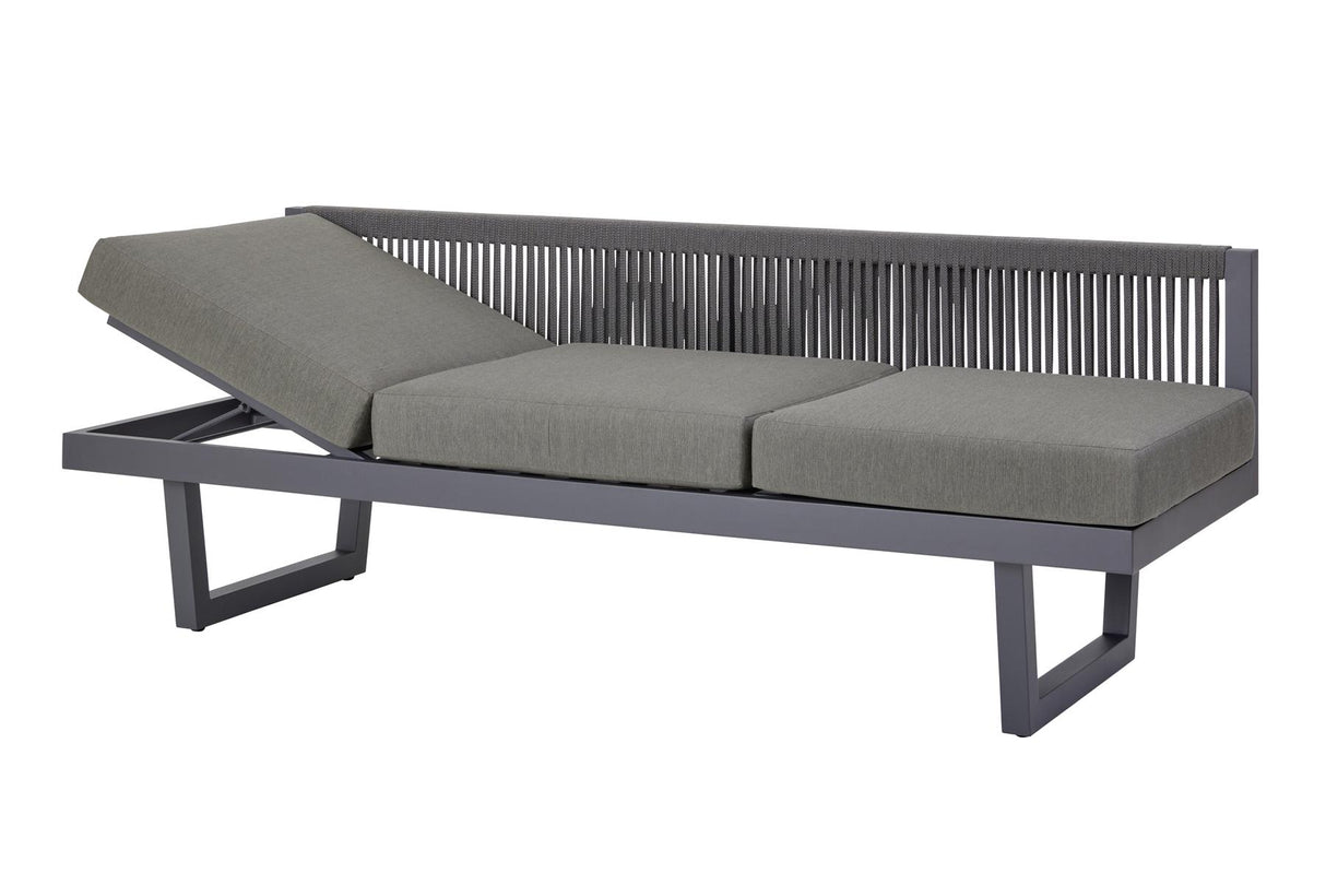 Vorne linke Seite verstellt Diamond Garden New Calais Loungebank dunkelgrau