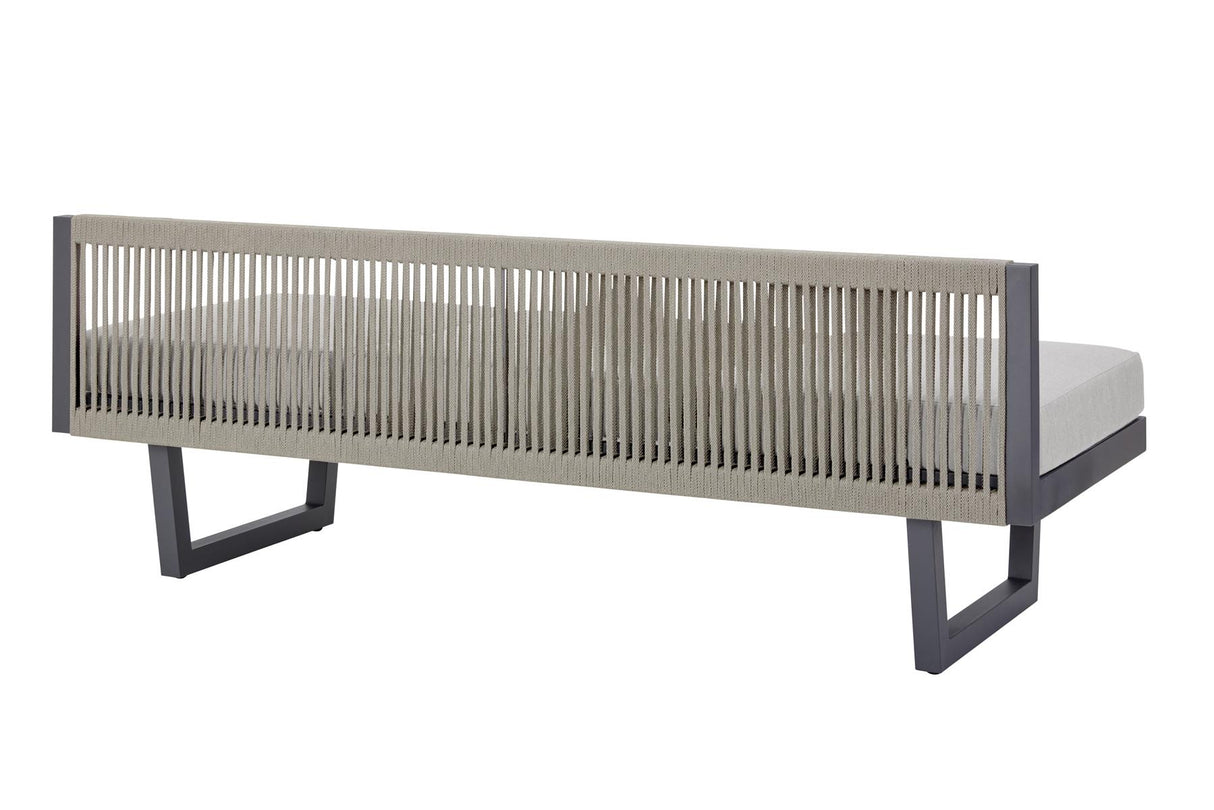 Hinten Diamond Garden New Calais Loungebank hellgrau ohne Kissen