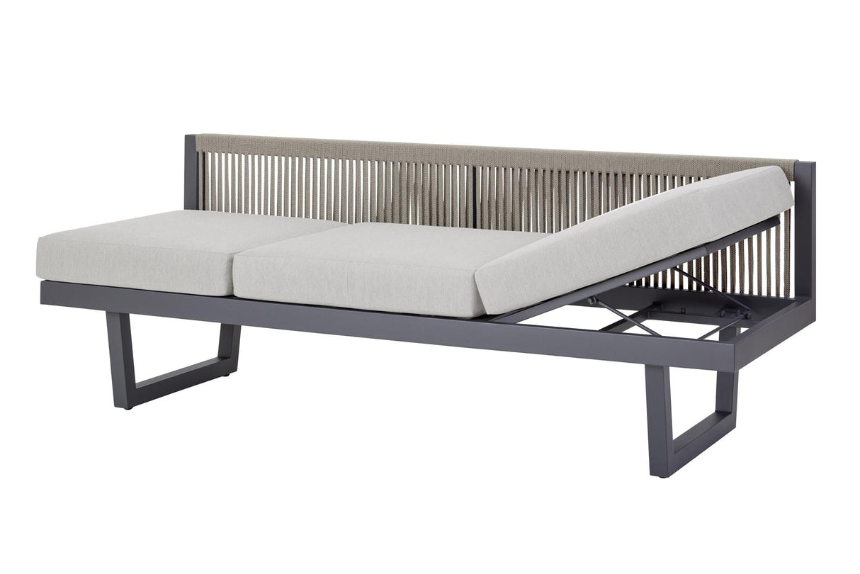 Vorne verstellt rechts Diamond Garden New Calais Loungebank hellgrau