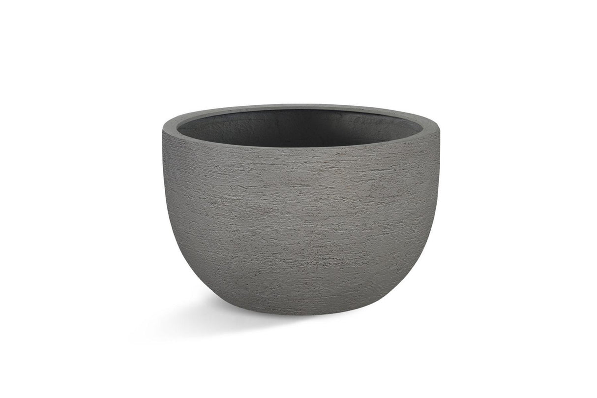 Luca Lifestyle Terreno New Pflanzschale in niedriger Ei-Form Lehmfarbe