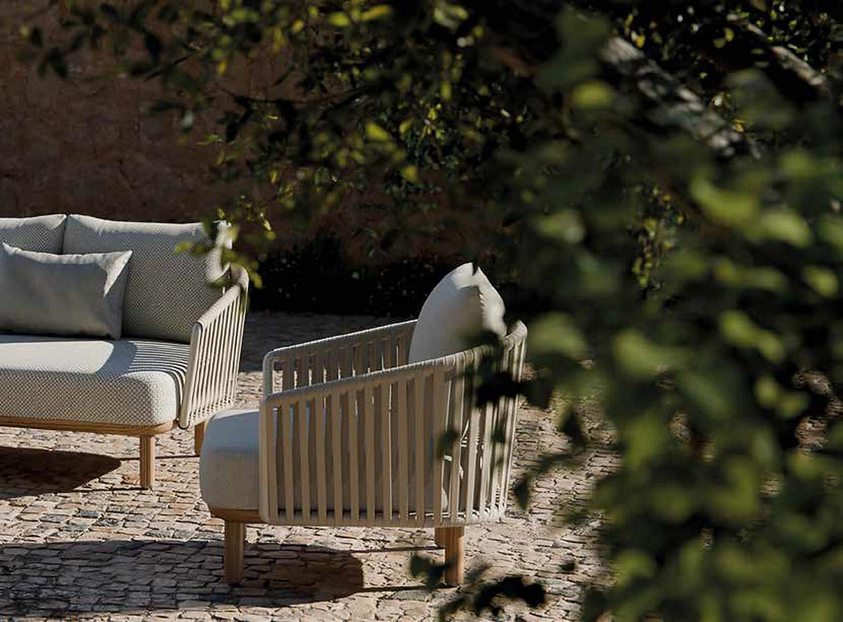 Detailbild Royal Garden Vila Nova 3-teiliges Lounge-Set für 5 Personen Aluminium/Rope Sand