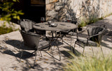 Ambientebild vom Royal Garden Verso Gartentisch 110 cm Fairstone Grau und Elegance Stuhl