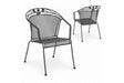 Royal Garden Elegance 2er-Set Stapelsessel Streckmetall Eisengrau