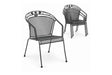 Royal Garden Elegance 4er-Set Stapelsessel Streckmetall Eisengrau