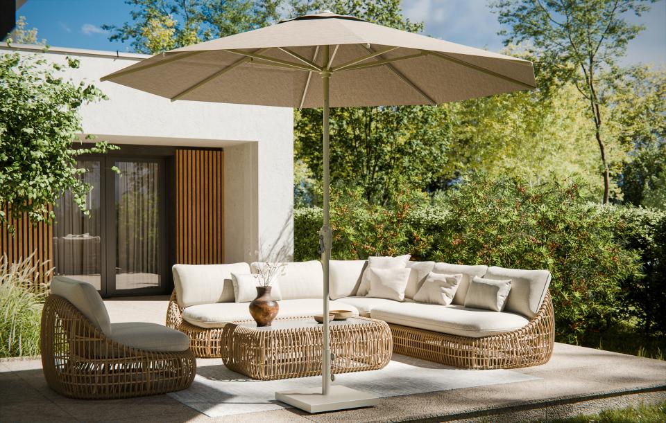 Royal Garden Norden Aluminium Ecklounge Sand Rattan