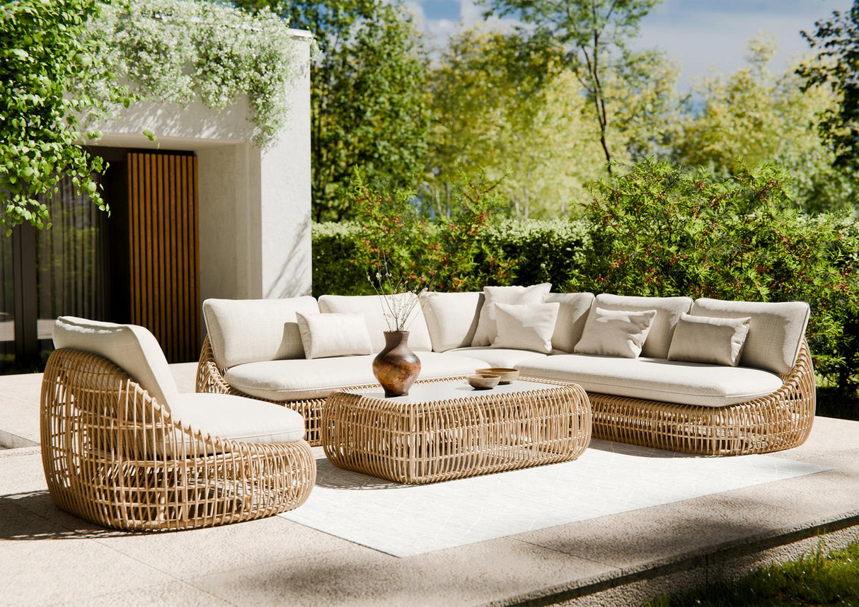 Royal Garden Norden Aluminium Ecklounge Sand Rattan