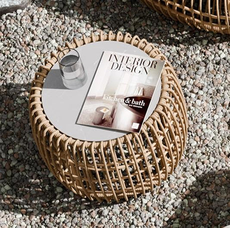 Ambientebild Royal Garden Norden runder Polyrattan Loungetisch