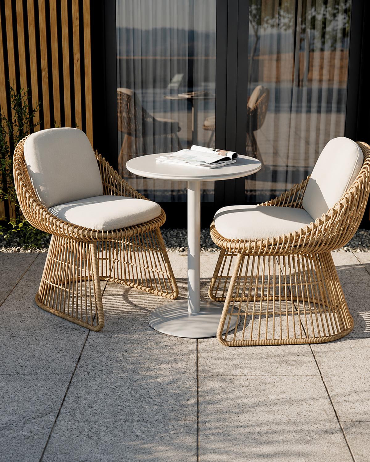 Ambientebild Royal Garden Norden Balkonset 3-teilig mit 2 Stühlen & rundem Tisch Ø60 cm