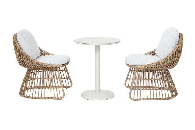 Royal Garden Norden Balkonset 3-teilig mit 2 Stühlen & rundem Tisch Ø60 cm