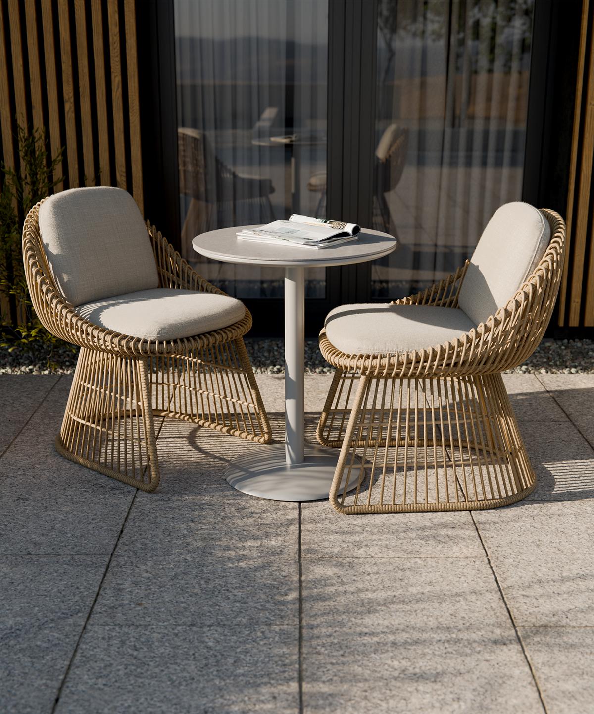 Ambientebild Royal Garden Norden Aluminium Geflecht-Gartenstuhl