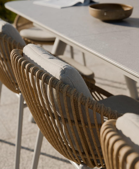 Detail Geflecht Royal Garden Norden Aluminium Gartenstuhl