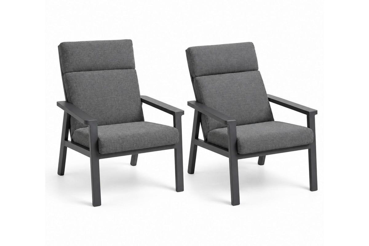 Royal Garden Focosa Loungesessel 2er Set Anthrazit