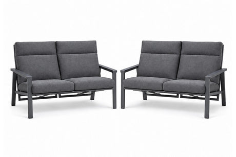 Royal Garden Focosa 2-Sitzer Sofas 2er Set Anthrazit