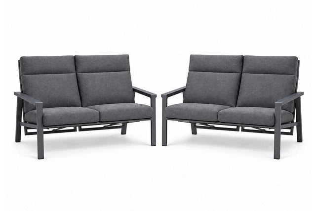 Royal Garden Focosa 2-Sitzer Sofas 2er Set Anthrazit