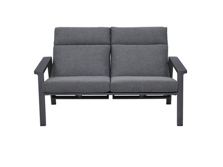 Frontbild Royal Garden Focosa 2-Sitzer Sofa Anthrazit mit verstellbarer Rückenlehne