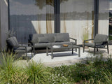Royal Garden Focosa Aluminium Lounge-Set Anthrazit mit verstellbarem Tisch