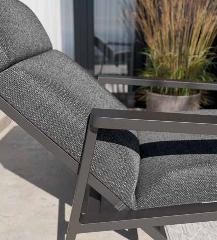 Detail Armlehne Royal Garden Focosa verstellbarer Gartensessel aus Aluminium mit Gasdruckfeder